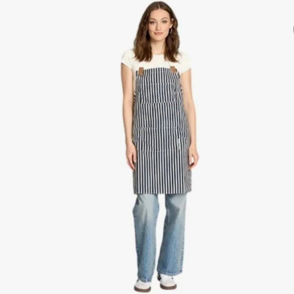 Business & Pleasure Striped Apron Lauren FabFitFun NWT One Size Adjustable Chic